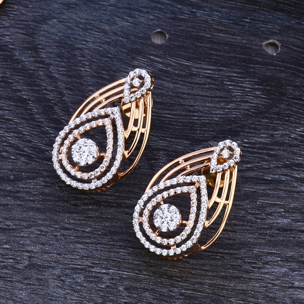 750 Rose Gold Delicate Hallmark Necklace Set RN298 - Image 2