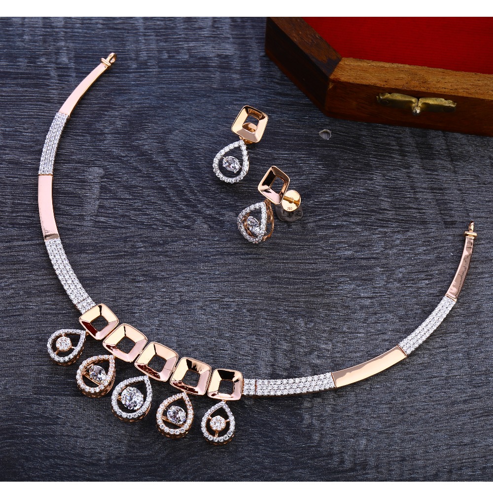 750 Rose Gold Gorgeous Women's Necklace Set RN293
