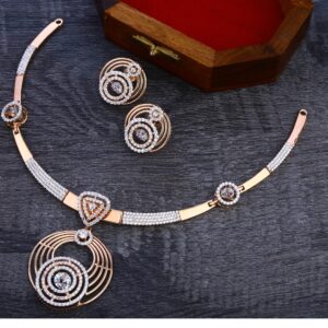 750 Rose Gold Designer Women's Necklace Set RN289