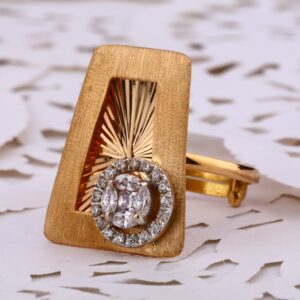 18CT Rose Gold CZ Diamond Ring RLR632