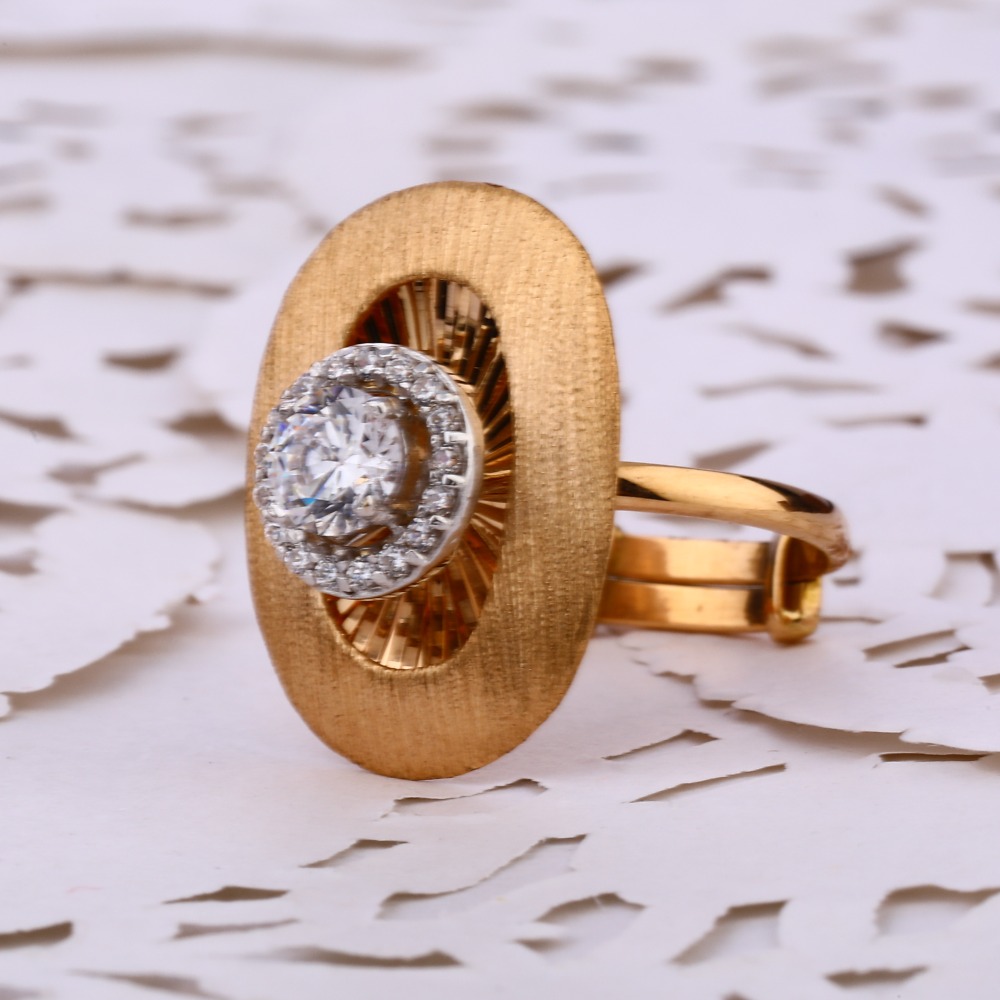 18CT Rose Gold stylish Women's Hallmark Ring RLR631