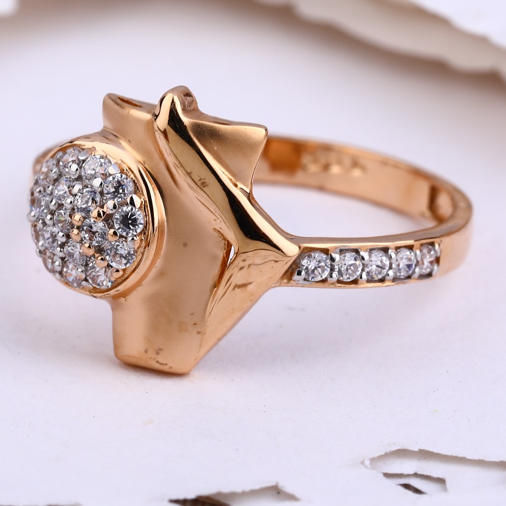 18KT Rose Gold CZ Gorgeous Hallmark Ring RLR607