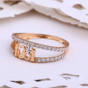 18KT Rose Gold CZ fancy Hallmark Ring RLR606