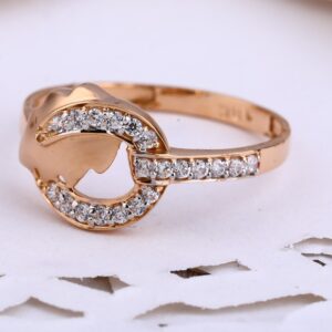 18KT Rose Gold CZ  Designer Hallmark Ring RLR603