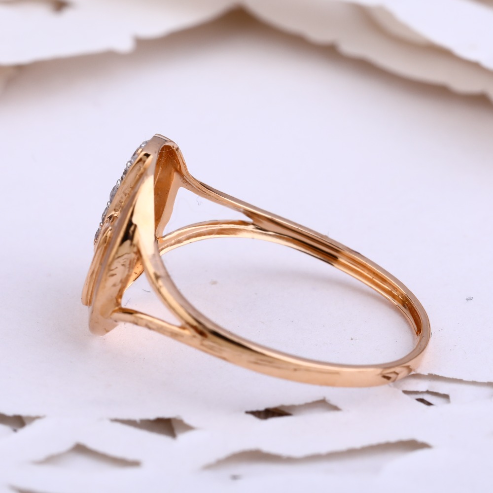 18KT Rose Gold CZ Hallmark Ring RLR601 - Image 2