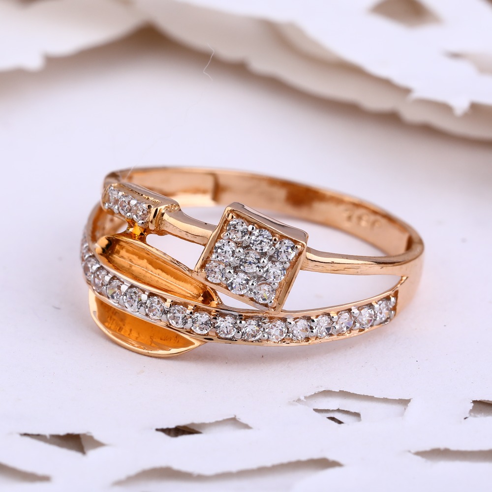 18KT Rose Gold stylish Ladies Ring RLR600