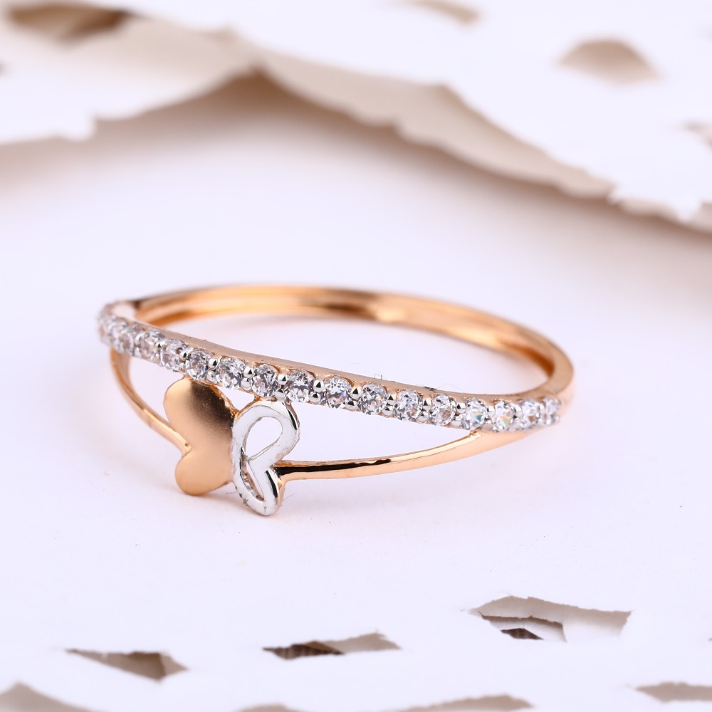 750 Rose Gold fancy Ladies Ring RLR582