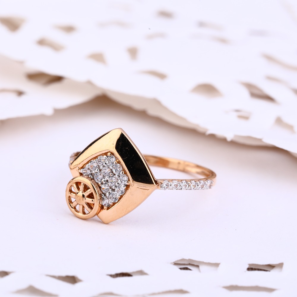 750 Rose Gold Delicate Ladies Ring RLR580