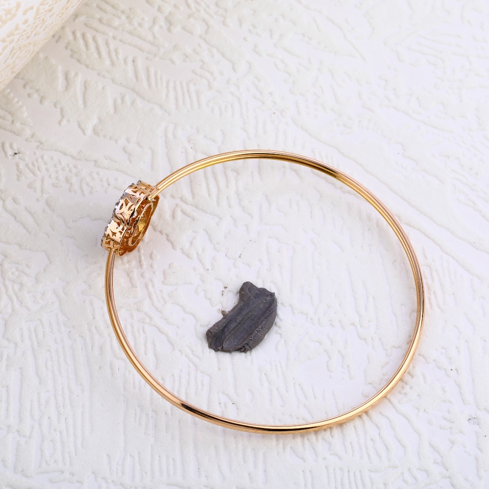 18KT Rose Gold fancy Ladies Bracelet Kada RLKB316 - Image 2