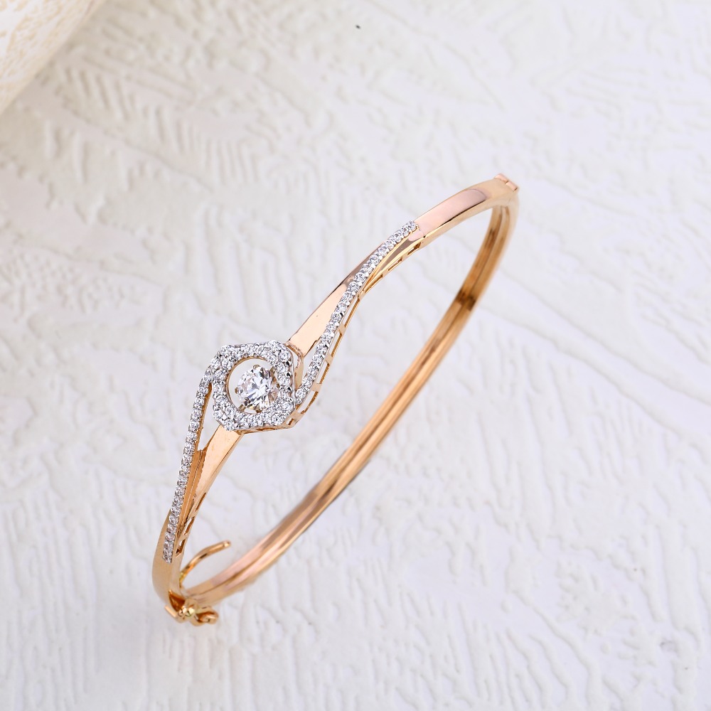 18KT Rose Gold Delicate Ladies Bracelet  Kada RLKB314