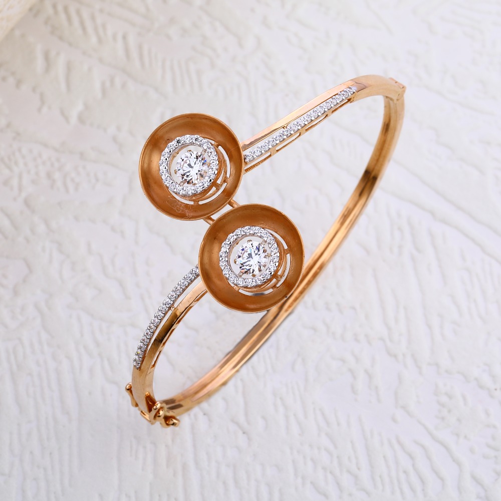 18KT Rose Gold Classic Ladies Bracelet  Kada RLKB312