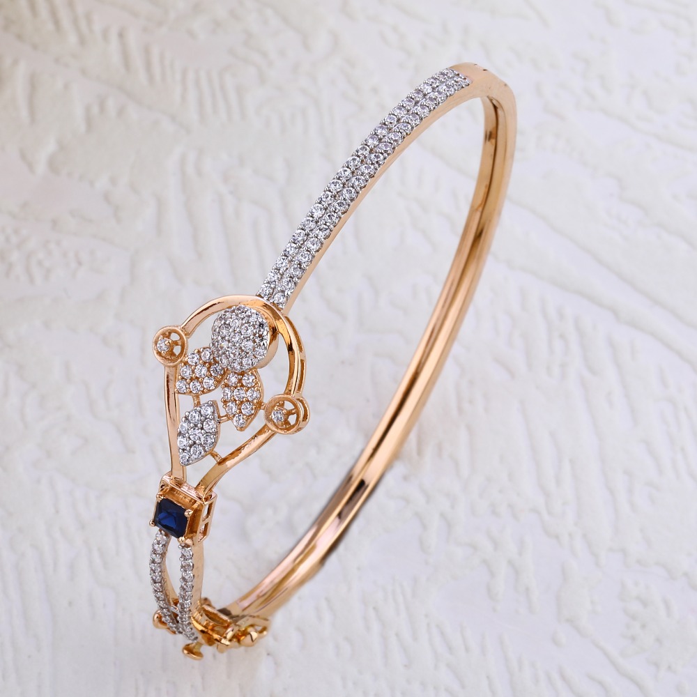 18KT Rose Gold CZ  stylish Women's  Kada RLKB310