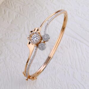18KT Rose Gold CZ  gorgeous Women's  Kada RLKB309