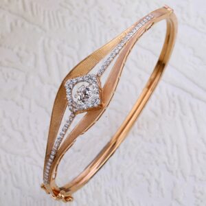 18KT Rose Gold CZ  Delicate Women's  Kada RLKB306
