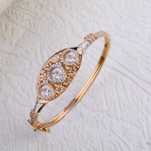 18KT Rose Gold CZ  Designer Women's  Kada RLKB305