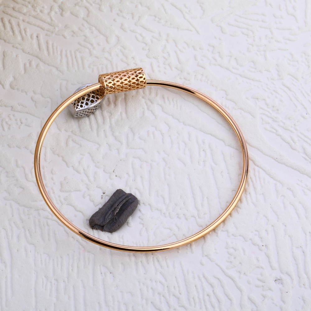 18KT Rose Gold Hallmark fancy Kada Bracelet RLKB300 - Image 2