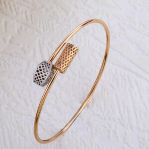 18KT Rose Gold Hallmark fancy Kada Bracelet RLKB300