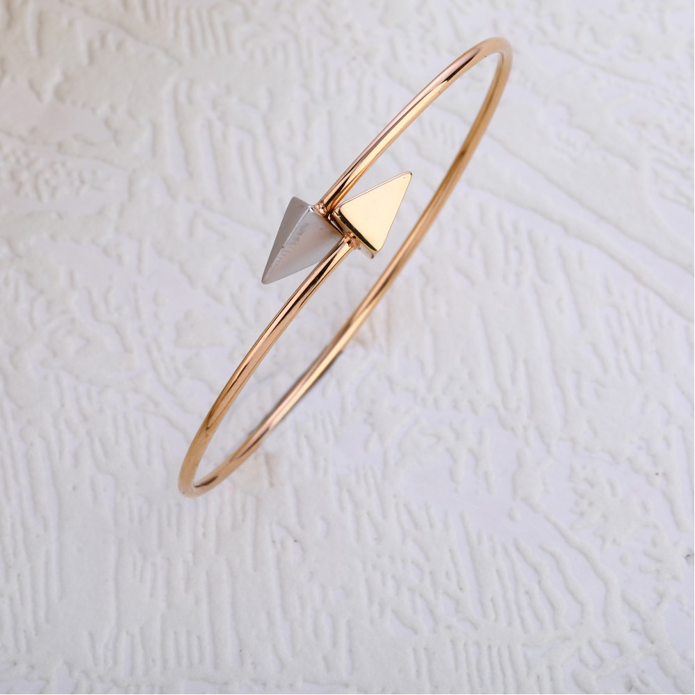 18KT Rose Gold Hallmark Delicate Kada Bracelet RLKB298