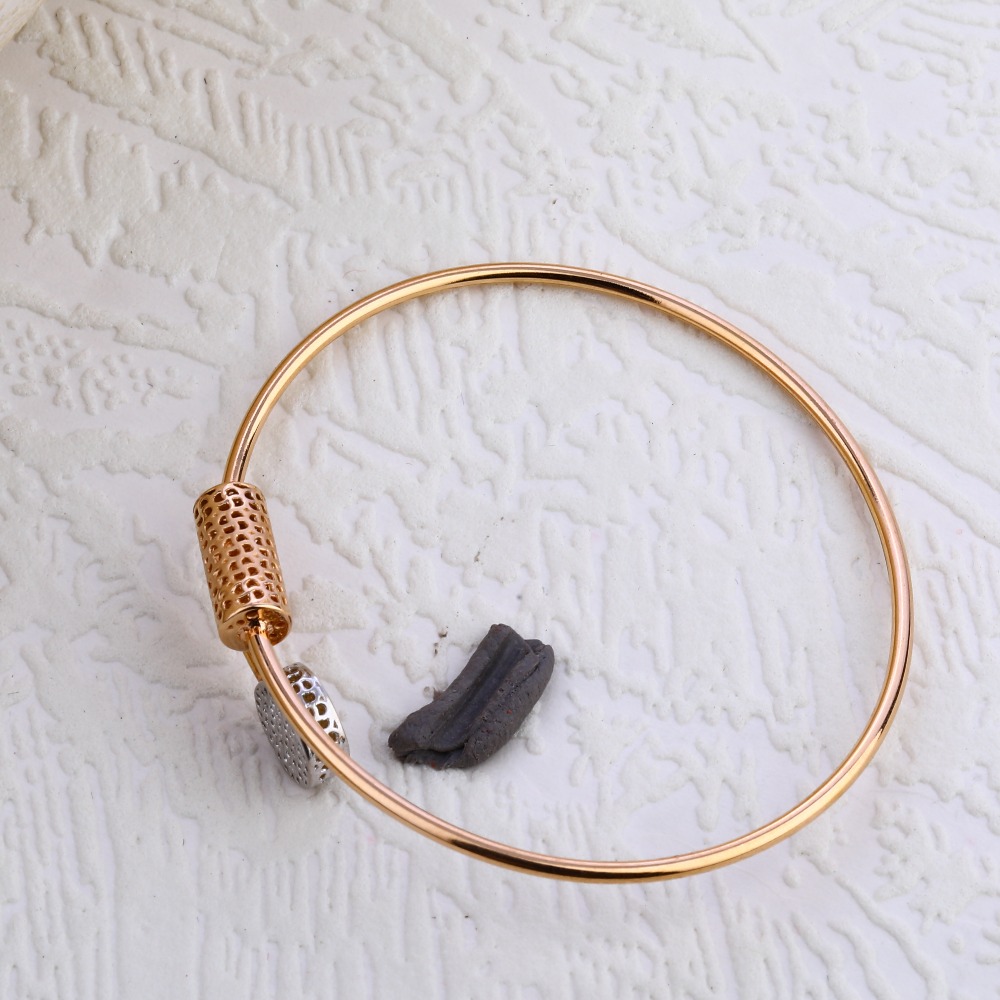 18KT Rose Gold Hallmark Classic Kada Bracelet RLKB296 - Image 2