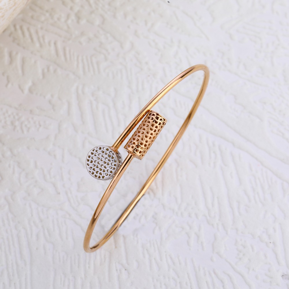 18KT Rose Gold Hallmark Classic Kada Bracelet RLKB296