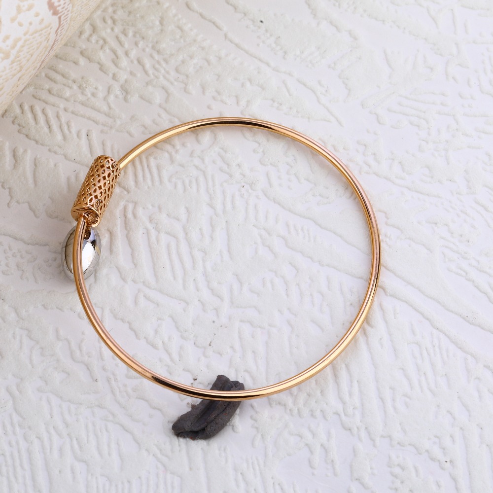 18KT Rose Gold hallmark Kada Bracelet RLKB295 - Image 2