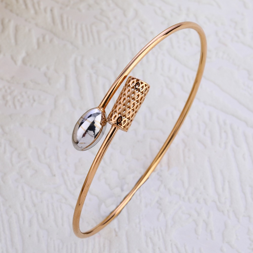 18KT Rose Gold hallmark Kada Bracelet RLKB295
