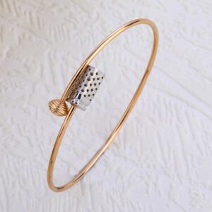 18KT Rose Gold CZ Stylish Ladies Bracelet RLKB294