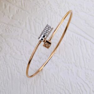 18KT Rose Gold CZ Fancy Ladies Bracelet RLKB292
