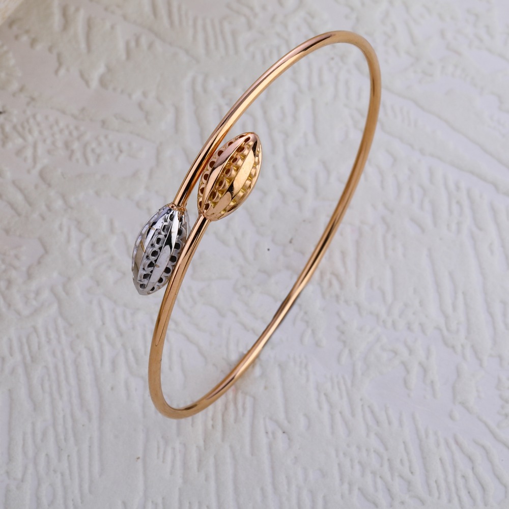 750 Rose Gold Stylish Hallmark Kada Bracelet RLKB286