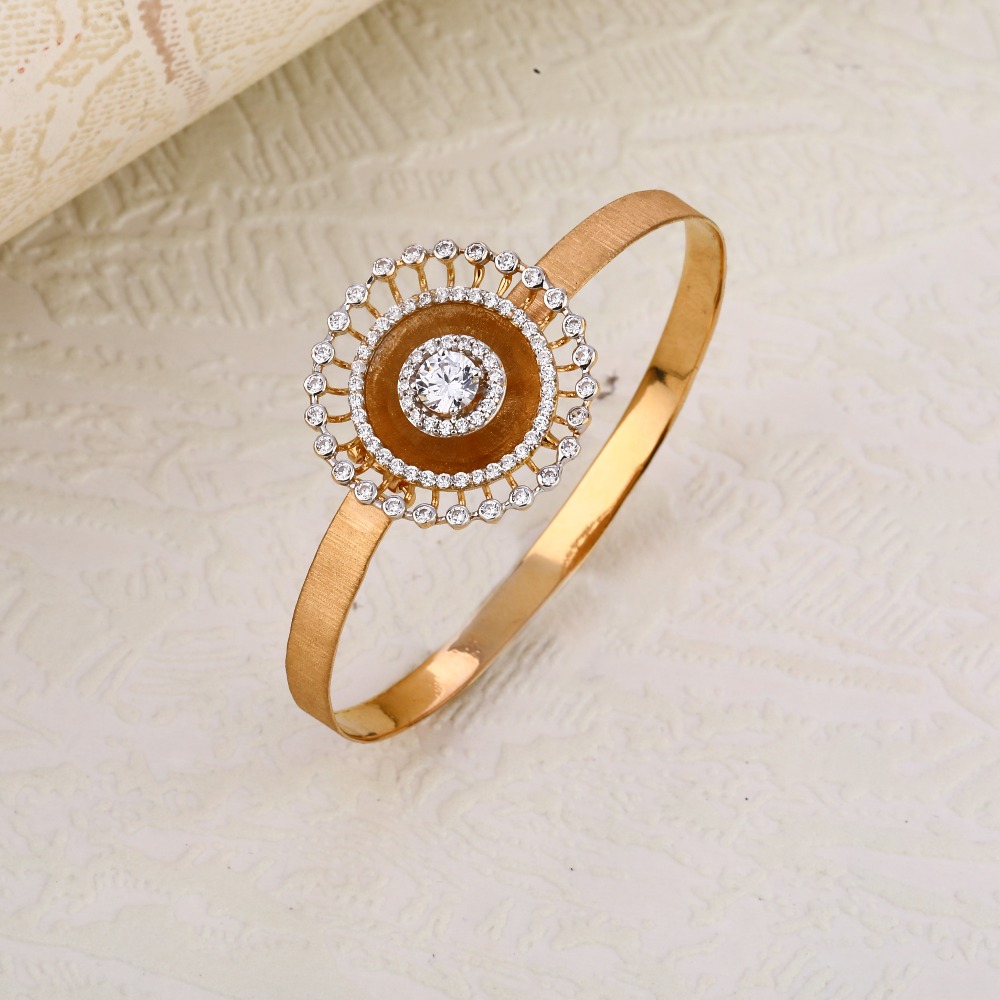 750 Rose Gold exclusive Hallmark Kada Bracelet RLKB283