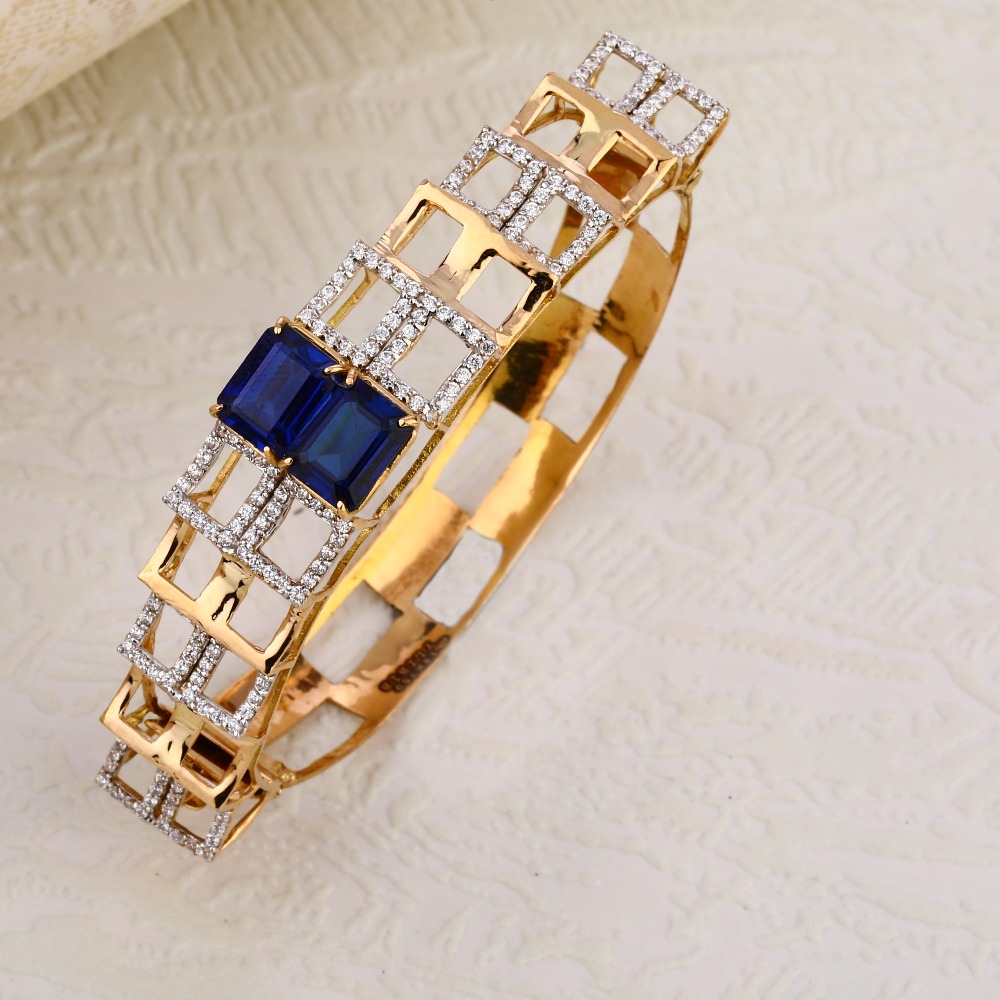 750 Rose Gold Delicate Hallmark Kada Bracelet RLKB282