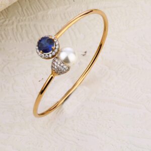 750 Rose Gold Designer Hallmark Kada Bracelet RLKB281