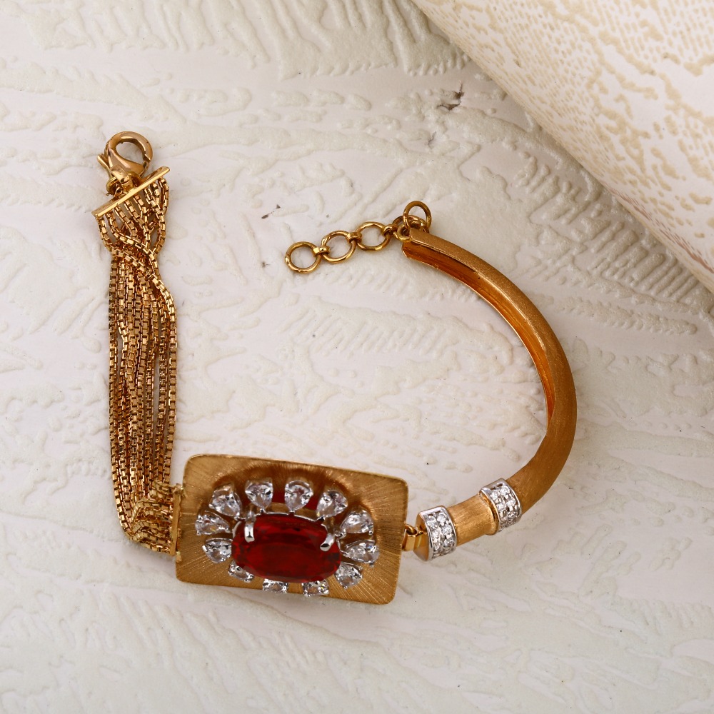 750 Rose Gold Hallmark Kada Bracelet RLKB279 - Image 2