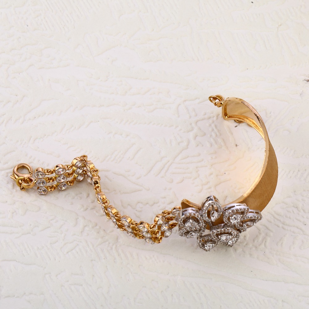 750 Rose Gold Gorgeous Ladies Kada Bracelet RLKB277 - Image 2