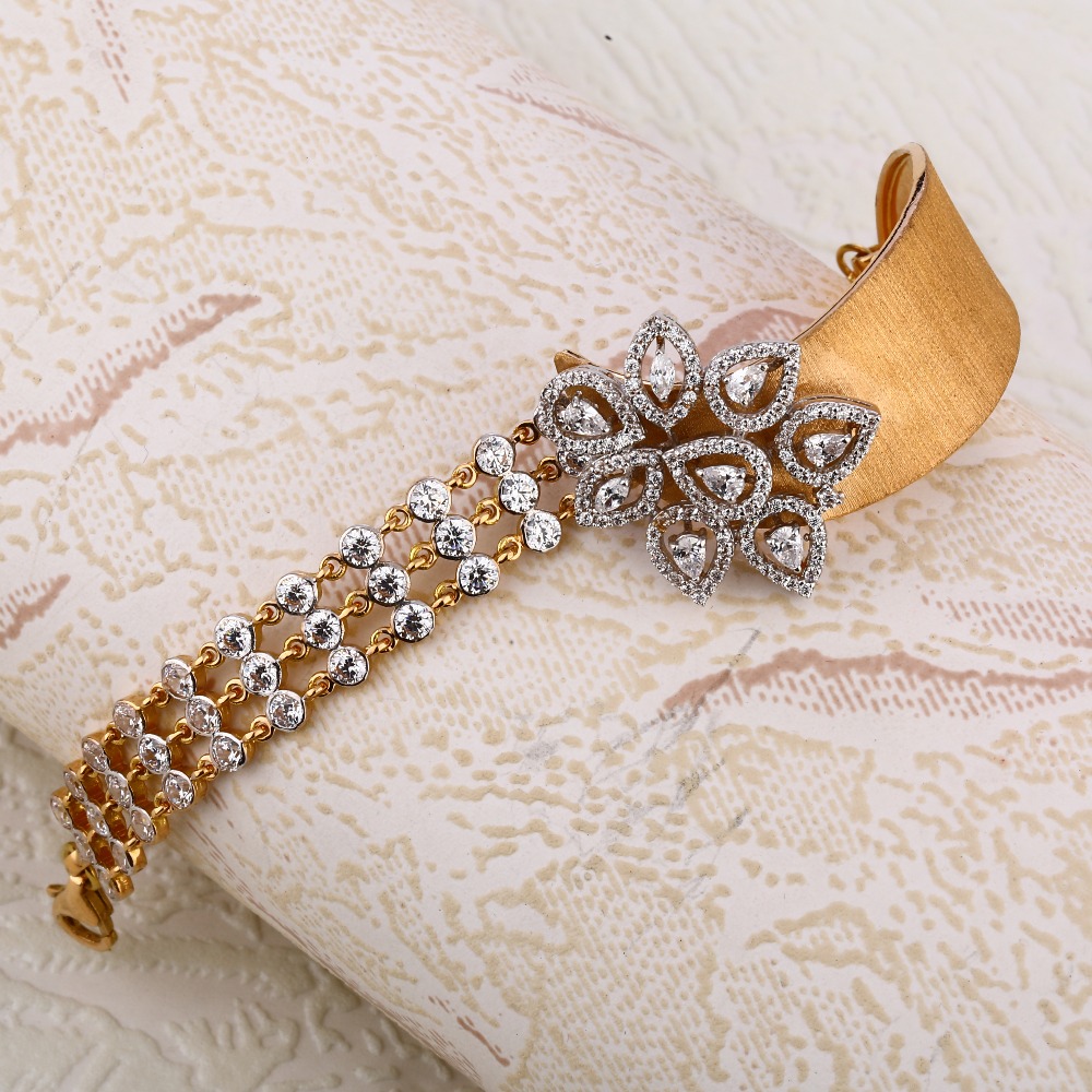 750 Rose Gold Gorgeous Ladies Kada Bracelet RLKB277