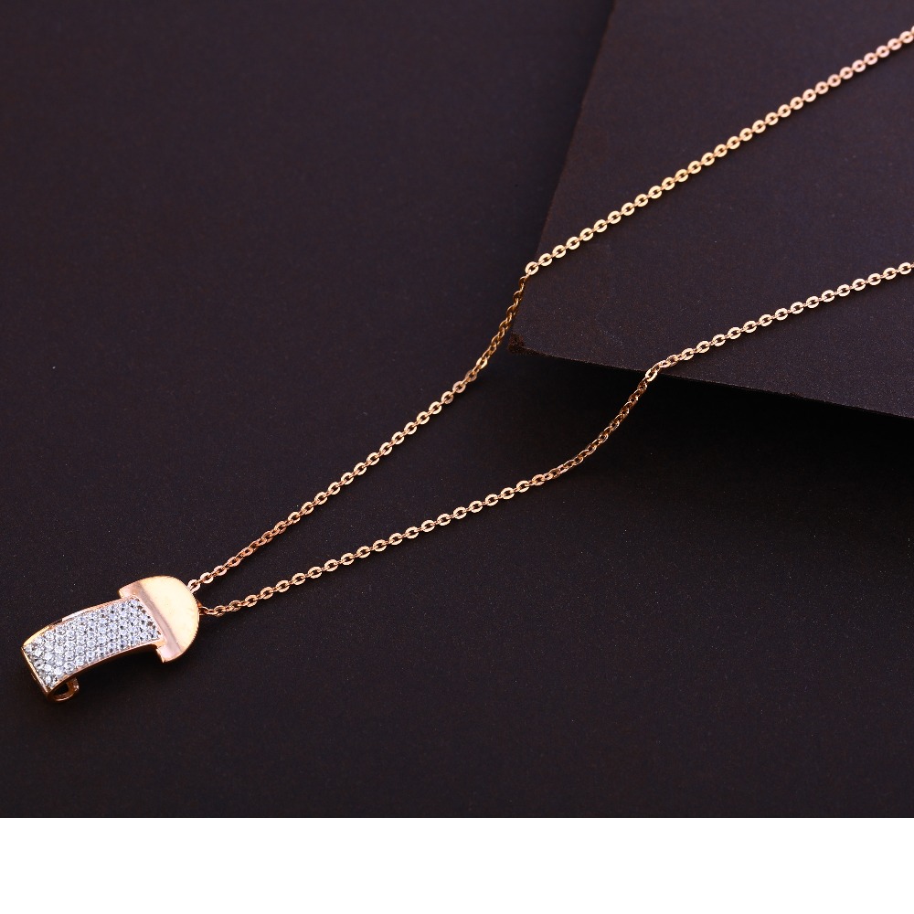 750 Rose Gold Stylish Ladies Necklace Tanmaniya RTM332