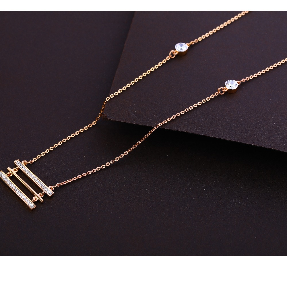 750 Rose Gold Gorgeous Ladies Necklace Tanmaniya RTM331