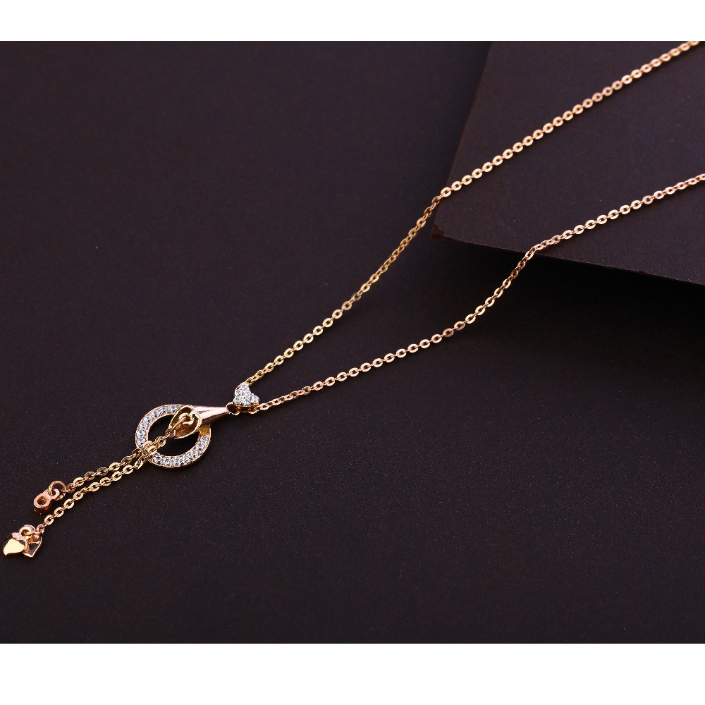 750 Rose Gold Fancy Ladies Necklace Tanmaniya RTM330