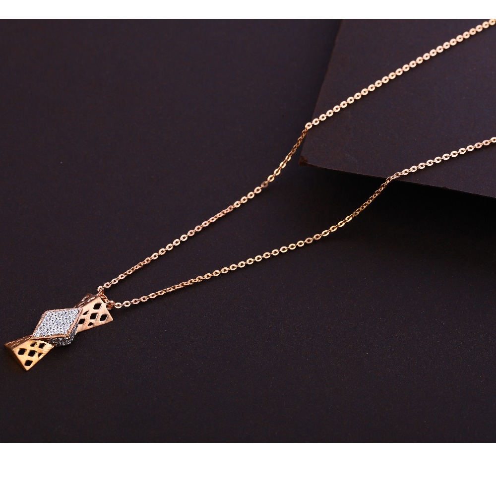 750 Rose Gold Designer Ladies Necklace Tanmaniya RTM327
