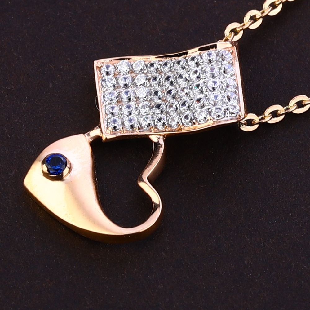750 Rose Gold Ladies Necklace Tanmaniya RTM325 - Image 2