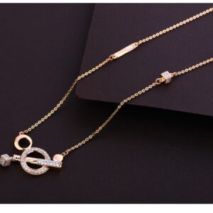 750 Rose Gold CZ  Stylish Women's Tanmaniya RTM324
