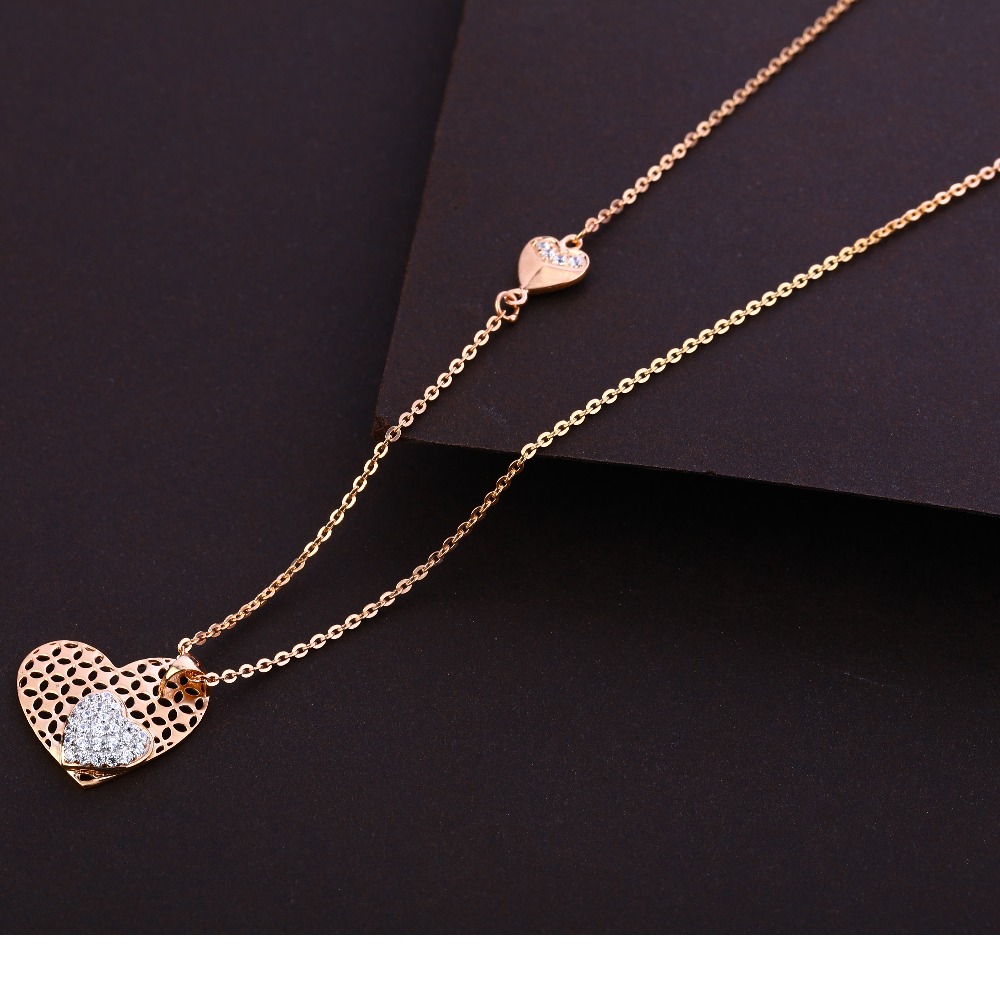 750 Rose Gold CZ  Delicate Women's Tanmaniya RTM320