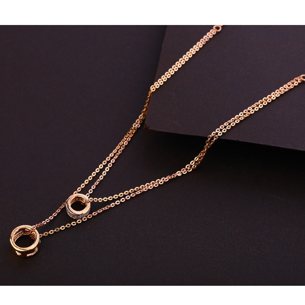 750 Rose Gold CZ  Designer Women's Tanmaniya RTM319