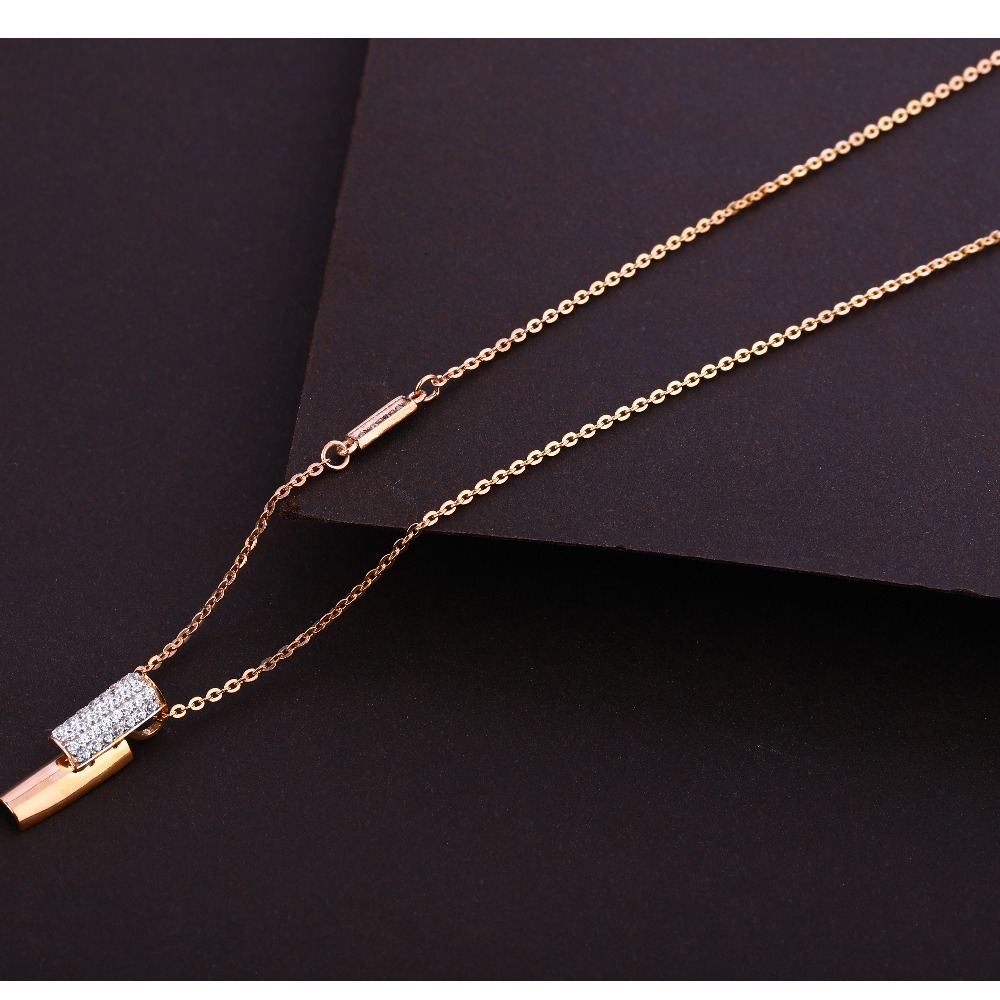 750 Rose Gold CZ Classic Women's Tanmaniya RTM318