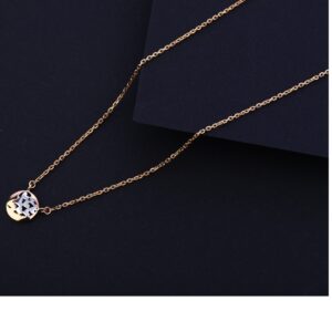 18CT Rose Gold Women's Fancy Necklace Tanmaniya RTM278