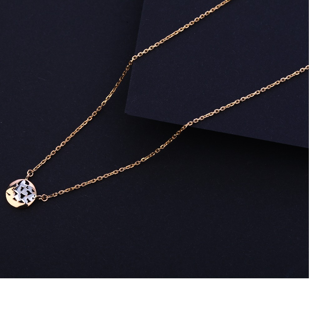 18CT Rose Gold Women's Fancy Necklace Tanmaniya RTM278
