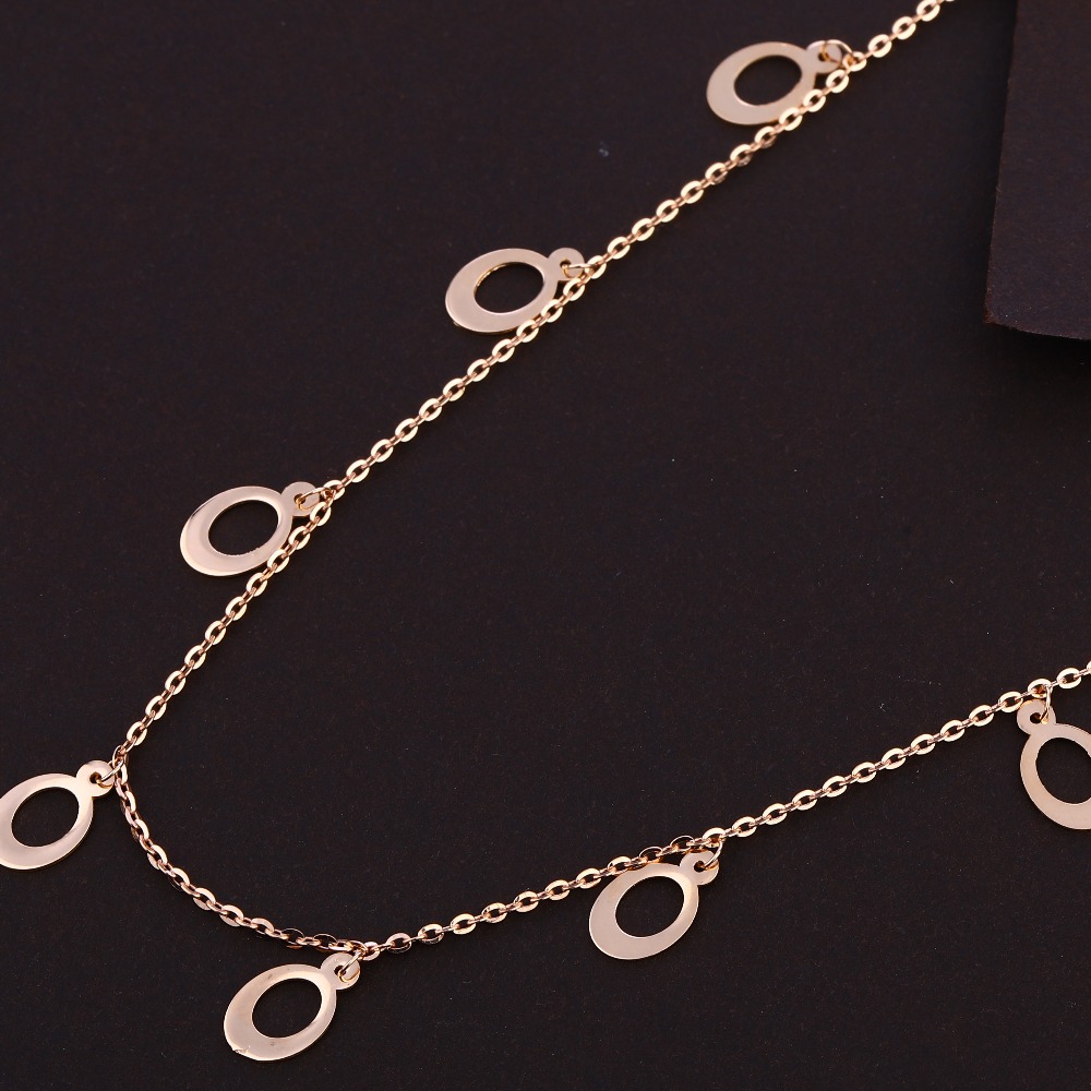 18kt Rose Gold CZ Gorgeous  Necklace Tanmaniya RTM368