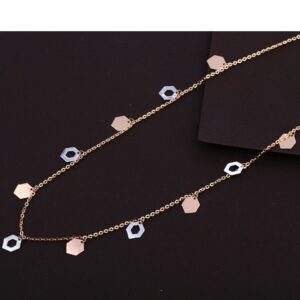 18kt Rose Gold CZ Fancy Necklace Tanmaniya RTM367