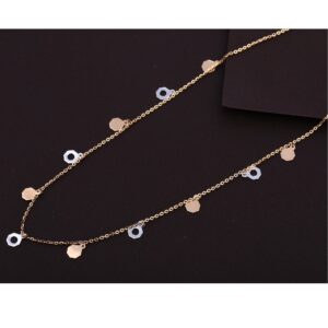 18kt Rose Gold Cz Designer Necklace Tanmaniya RTM364