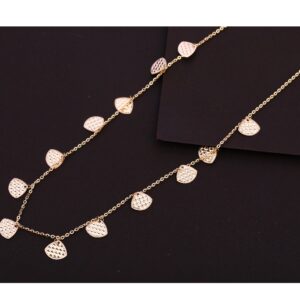 18kt rose gold cz Classic necklace tanmaniya rTM363